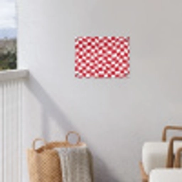 Golvend - Patroon - Rood tuinposter los doek klein 239 -sfeer8