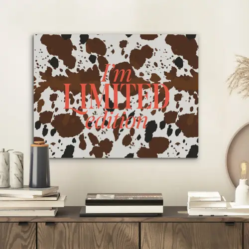Koeienprint - Limited edition - Rood PET vilt klein -sfeer1