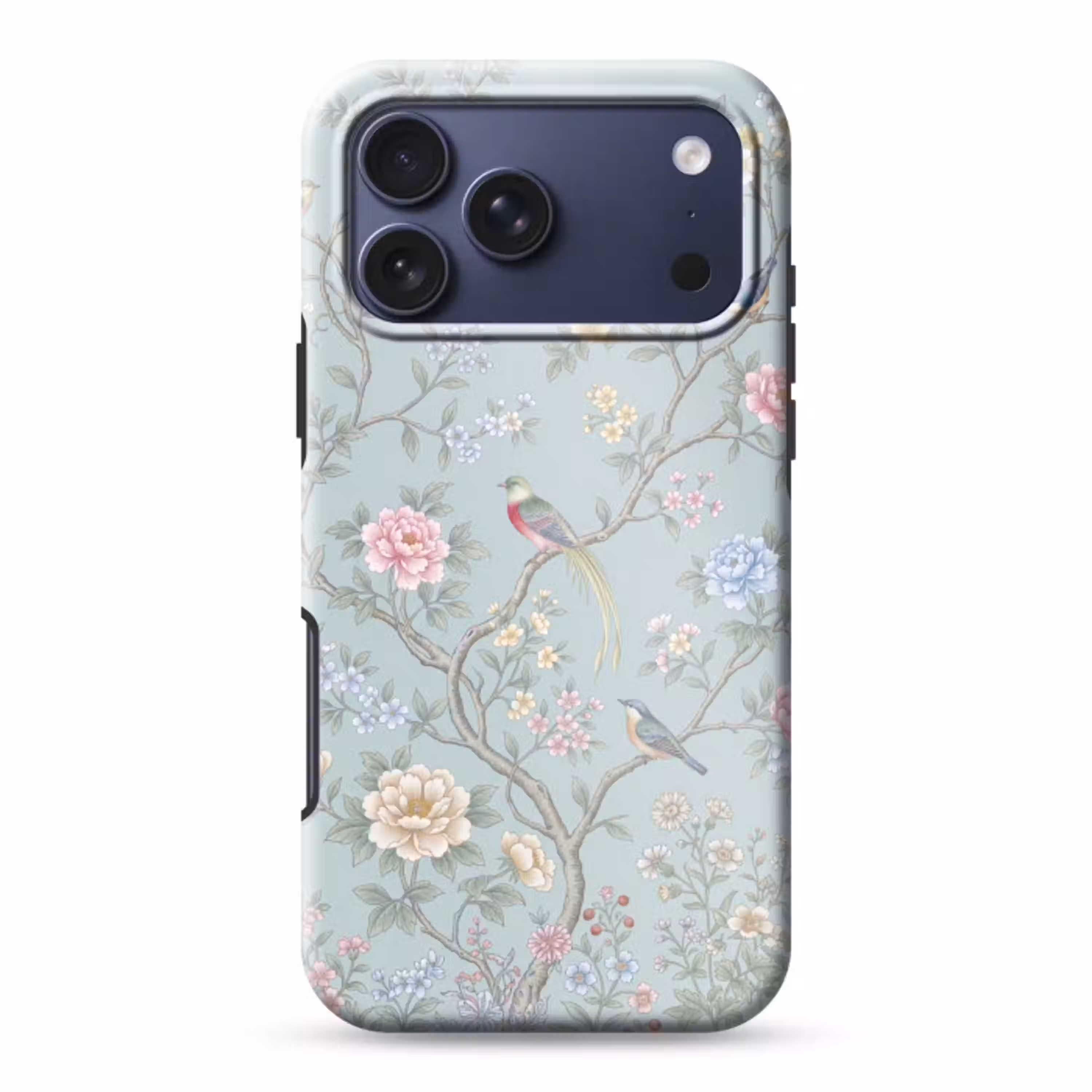 Vogel - Bloemen - Kleurrijk Toughcase MagSafe Apple iPhone 17 Pro Max klein -3d