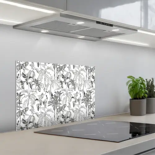 Tijger - Oerwoud - Grijs keuken achterwand spatscherm klein 900 -3d_schuin