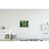Brug - Hout - Vijver - Waterlelies textielposter latten blank klein -kinderkamer