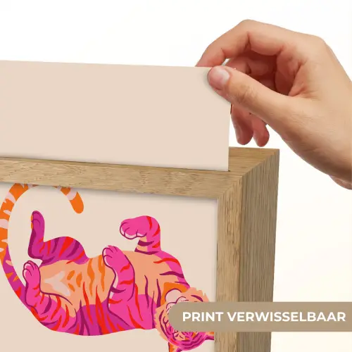 Tijger - Roze - Oranje Light Box met kabel (Kinderlampje) klein -USP_websiteprintNL