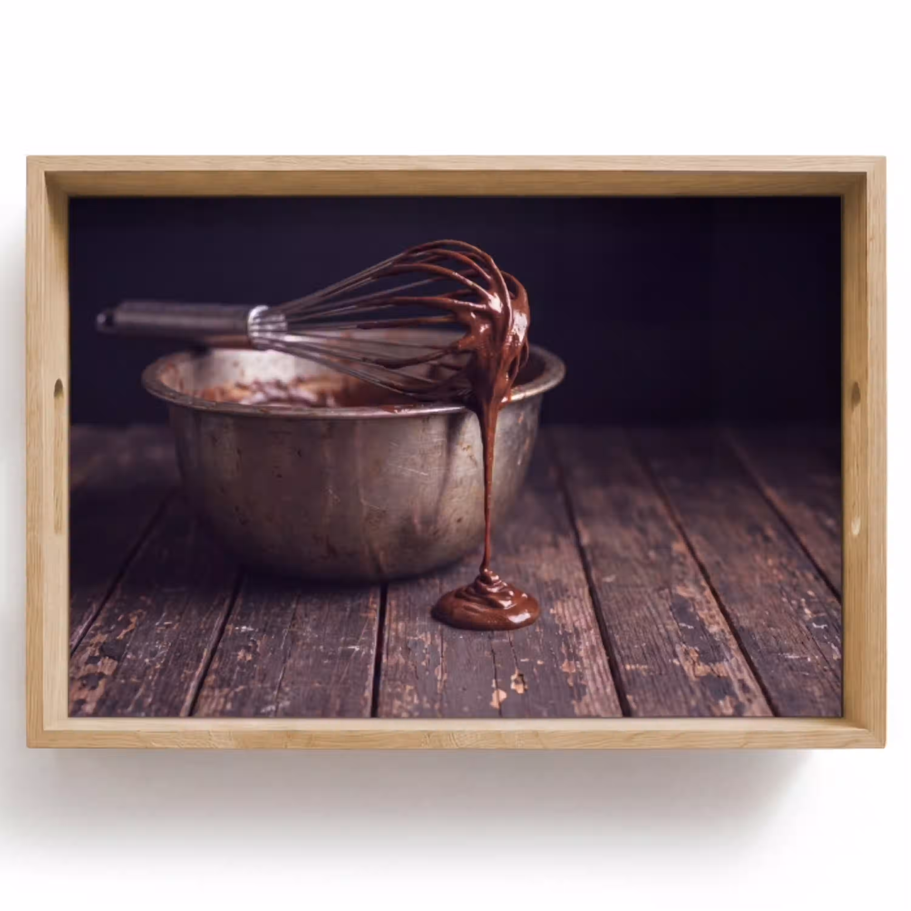 Chocolade - Beslag - Eten Dienblad Rechthoek middel -z3d_shopping