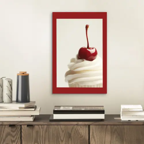 Cupcake - Kers - Rood aluminium wit klein -sfeer1