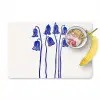 Bloemen - Blauw - Lijnen - Bloemblaadjes Placemat vinyl groot -zzzproduct_Kitchenyeah-website