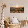 Wijngaard - Zonsondergang - Landschap Wandkleed katoen klein -wsfeer5_kind