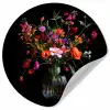 Boeket - Veldbloemen - Vaas Wandcirkel behangsticker klein -3d