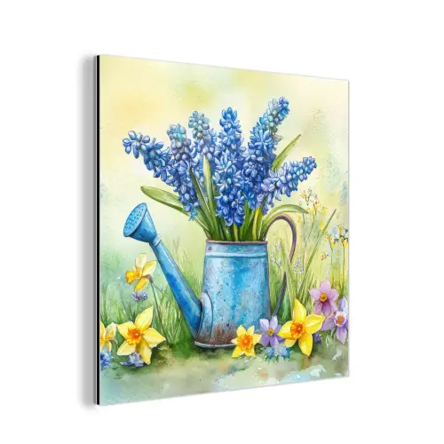 Gieter - Lavendel - Bloesems aluminium wit klein -3d