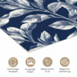 Botanisch - Patroon - Blauw poster papier klein 62 -tcloseup_DE