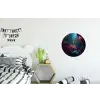 Standbeeld - Zeebodem - Koraal - Kleurrijk Wandcirkel aluminium klein -kinderkamer