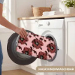 Bloemen - Retro - Rood Badmat klein 997 -USP_WasbaarDE