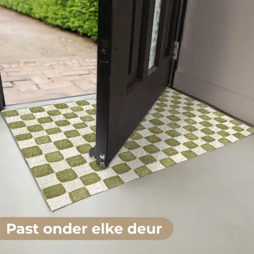 Schaak - Patroon - Groen Deurmat klein 898 -USP_NL