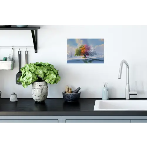 Boom - Seizoenen - Winter - Landschap Muursticker klein -keuken