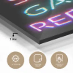 Gaming - Led - Quote - Eat sleep game repeat - Gamen plexiglas 5mm klein -sfeer2