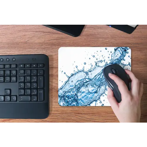 Spash - Water - Blauw muismat rubber klein -toetsenbord