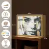 Portret - Vrouw - Penseelstreken - Goud Light Box met batterij (Wandlamp) middel -USP_websiteoverzichtNL