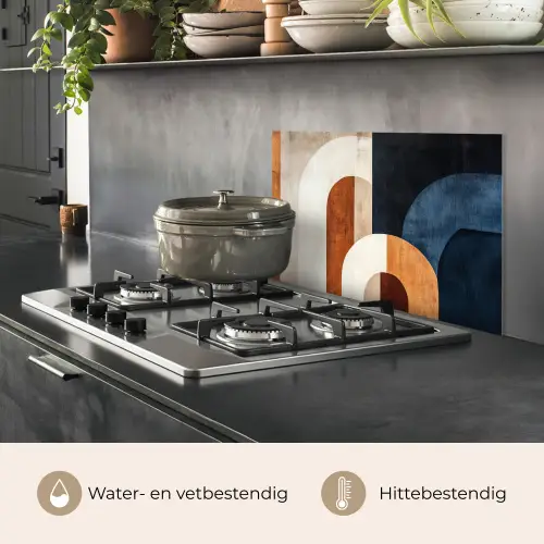 Abstract - Vormen - Donkerblauw keuken achterwand spatscherm klein -usp_NL