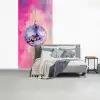 Discobal - Pink - Verf fotobehang vinyl groot -slaapkamer