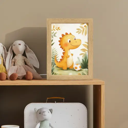 Dino - Voetbal - Oranje Light Box met kabel klein -sfeer2_kind