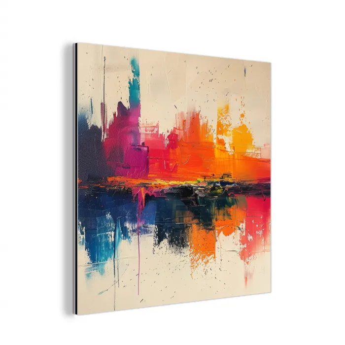 Watercolor - Kunst - Modern aluminium wit klein -3d