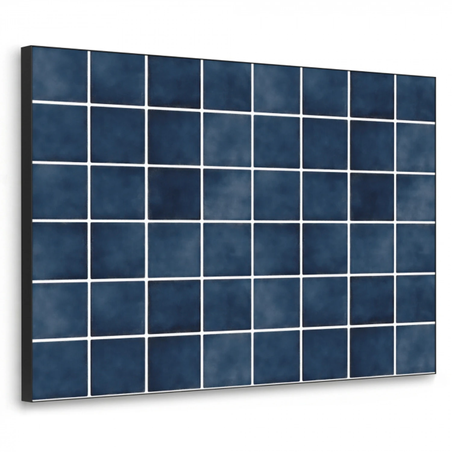 Tegel - Modern - Blauw Textielframe zwart klein 947 -3d