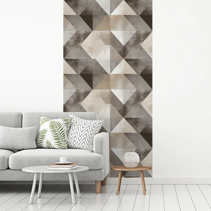 Geometrisch - Motief - Aardetinten fotobehang vinyl groot 64 -woonkamer