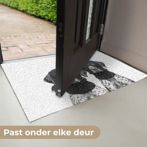 Honden - Bivakmuts - Zwart - wit Deurmat klein -USP_NL