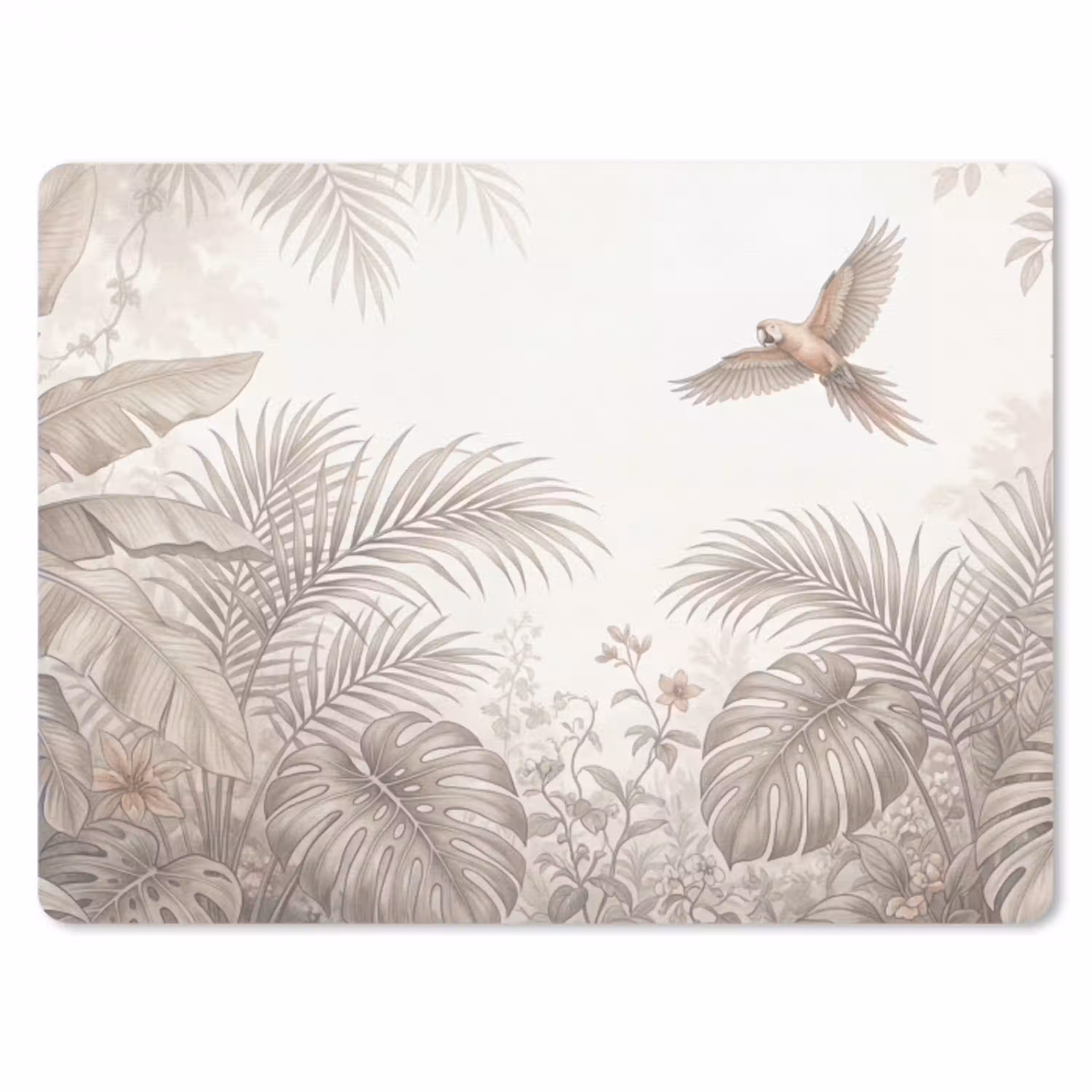 Papagaai - Jungle - Tropisch muismat rubber klein -3d