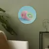 Kiwi - Blauw - Surrealistisch Akoestische PET Vilt - Rond klein -sfeer2