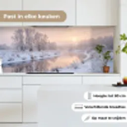 Rivier - Winter - Landschap - Sneeuw - Zonsopgang keuken achterwand 2 middel -sfeer4_NL