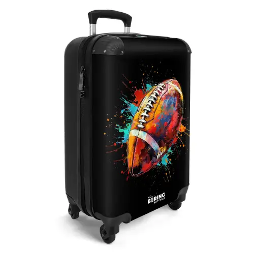 Rugbybal met kleurrijke graffiti NBS - Handbagage koffer - Kinderen Unisex middel -productfoto_3d