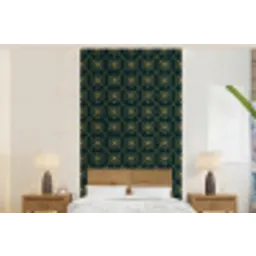 Geometrisch - Elegant - Groen fotobehang vinyl groot 64 -bed