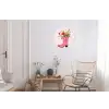 Cowboylaarzen - Roze - Boeket - Bloemen Wandcirkel aluminium klein -woonkamer