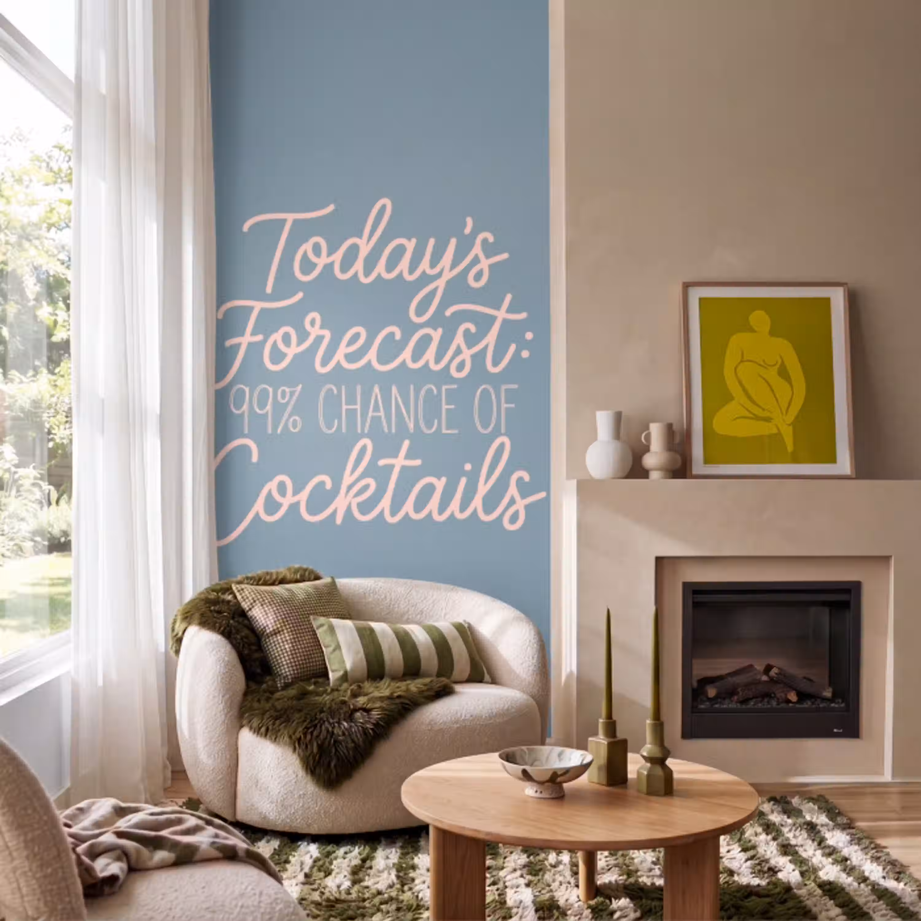 Today's Forecast - Cocktails - Blauw Behang Vlies klein -sfeer2