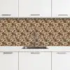 Warm - Bloemen - Groen - Rood keuken achterwand 2 middel 871 -3d