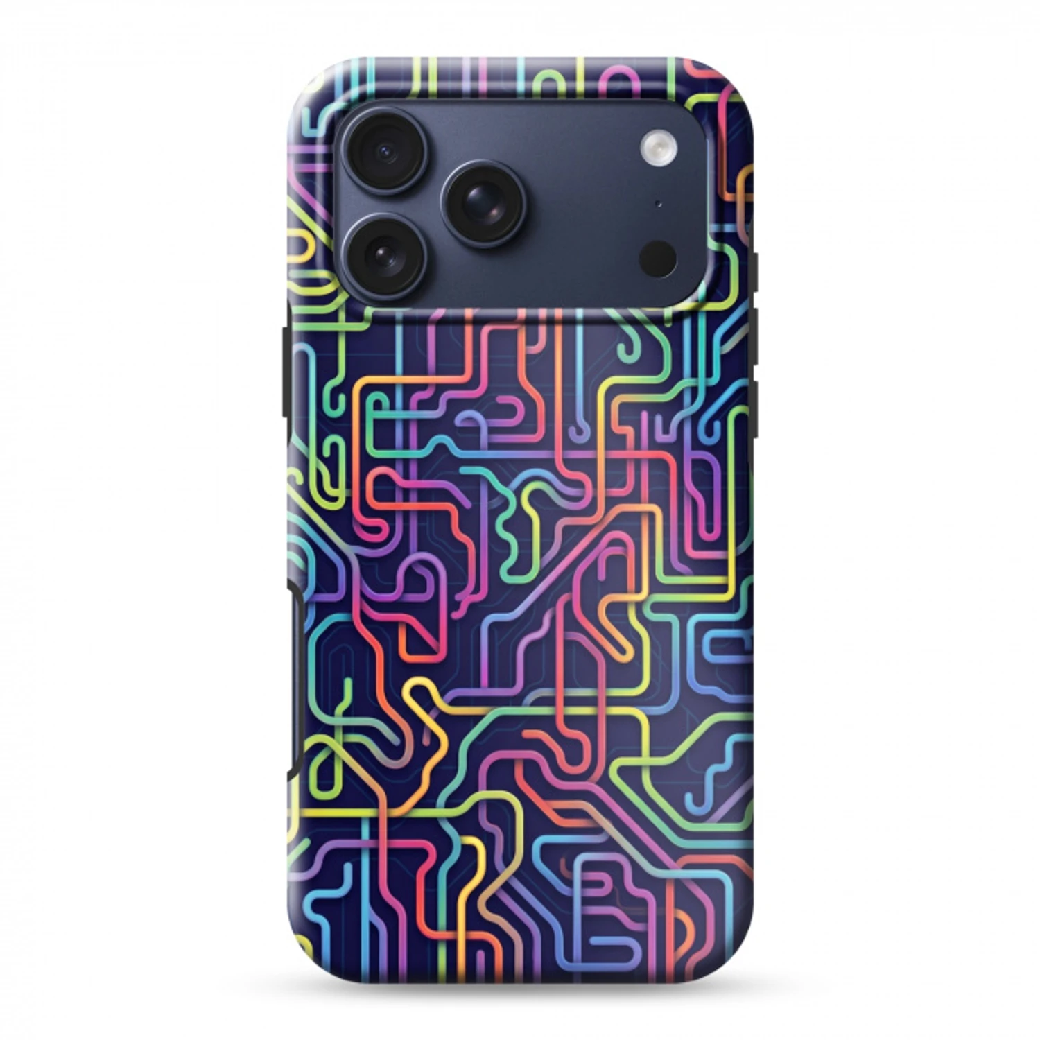 Retro - Abstract - Neon Toughcase MagSafe Apple iPhone 17 Pro Max klein -3d