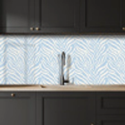 Zebra - Motief - Blauw - Wit keuken achterwand 2 middel 871 -sfeer1