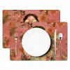 Vrouw - Bril - Roze - Bloemen Placemat vinyl groot -zzsfeer2_Kitchenyeah-website