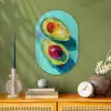 Avocado - Groen - Pit - Schaduw Wandcirkel Ovaal Forex klein -sfeer2