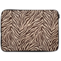 Zebra - Strepen - Bruin laptophoes neopreen klein -zkaufland3dotto