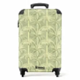 Palmwoud - Tropisch - Groen NBS - Handbagage koffer - Volwassenen Unisex middel -productfoto_recht