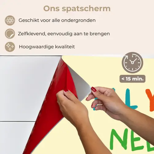 Hartje -  Moeder - Tekst - Kleurrijk keuken achterwand spatscherm klein -spatscherm_NL