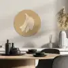 Bananen - Beige - Lijntekening - Minimalistisch KitchenYeah - Keuken - Wandcirkel Forex klein -sfeer2