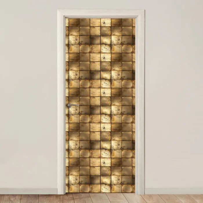 Geometrisch - Tegels - Goud deurposter klein 289 -3d_beige