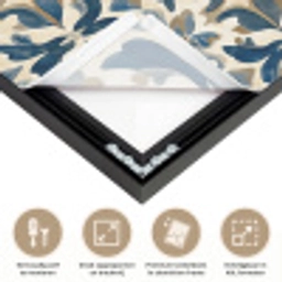 Tegel - Patroon - Blauw - Beige Textielframe zwart klein 947 -USP_feed_closeupNL