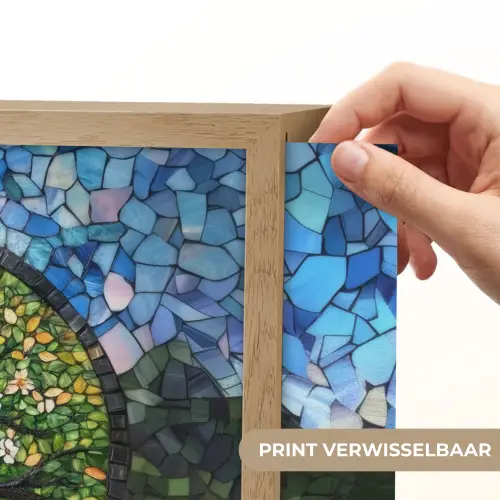 Boom - Seizoenen - Mozaïek - Bergen Light Box met batterij (Wandlamp) middel -USP_websiteprintNL