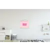Bisou - Roze - Dikke letters textielposter latten blank klein -kinderkamer