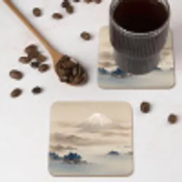 Japans - Landschap - Beige onderzetter kurk middel -sfeer2