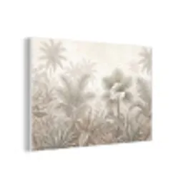 Jungle - Tropisch - Natuur -Vintage - Beige forex 5mm xxl -3d