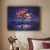 Kosmisch - lichtboom - Kerst - Kleurrijk Textielframe zwart klein -sfeer1